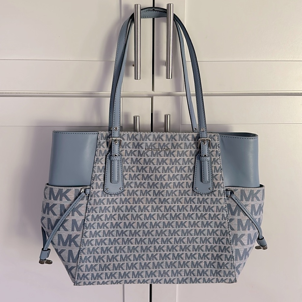 MK Light Blue Voyager Tote